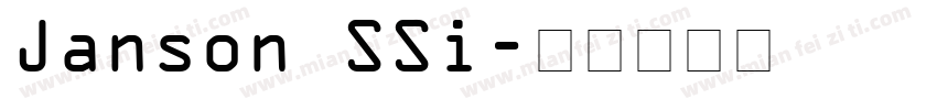 Janson SSi字体转换